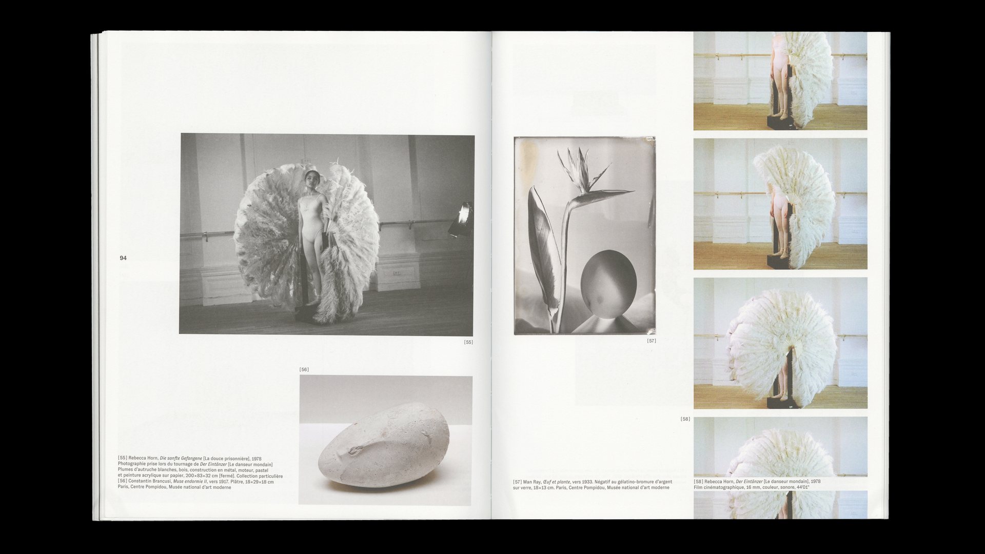 Rebecca Horn, Centre Pompidou, Théâtre des métamorphoses — double page du catalogue, vue 10 — Les Graphiquants